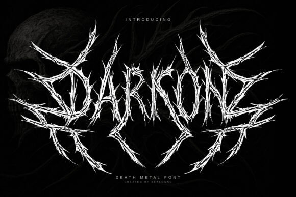 Darkon: The Modern Death Metal Typeface for Extreme Visual Identity
