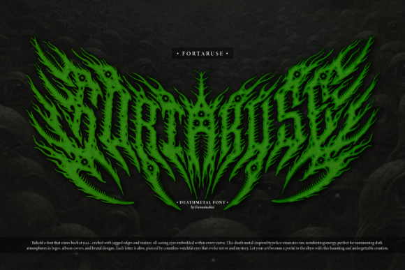 Fortaruse: The Death Metal Font for Bold Visuals