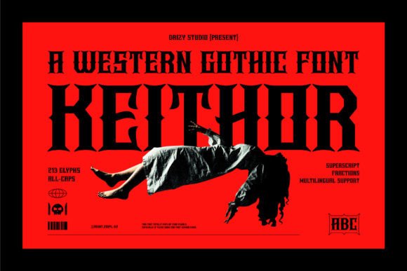 Keithor: The Western Gothic Typeface for Unforgettable Halloween Designs