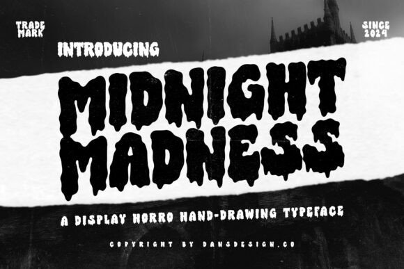 Midnight Madness: The Halloween Horror Melted Typeface