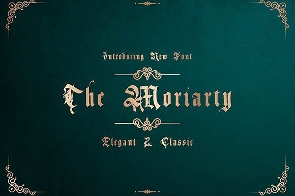 The Moriarty: A Typeface for Timeless Sophistication